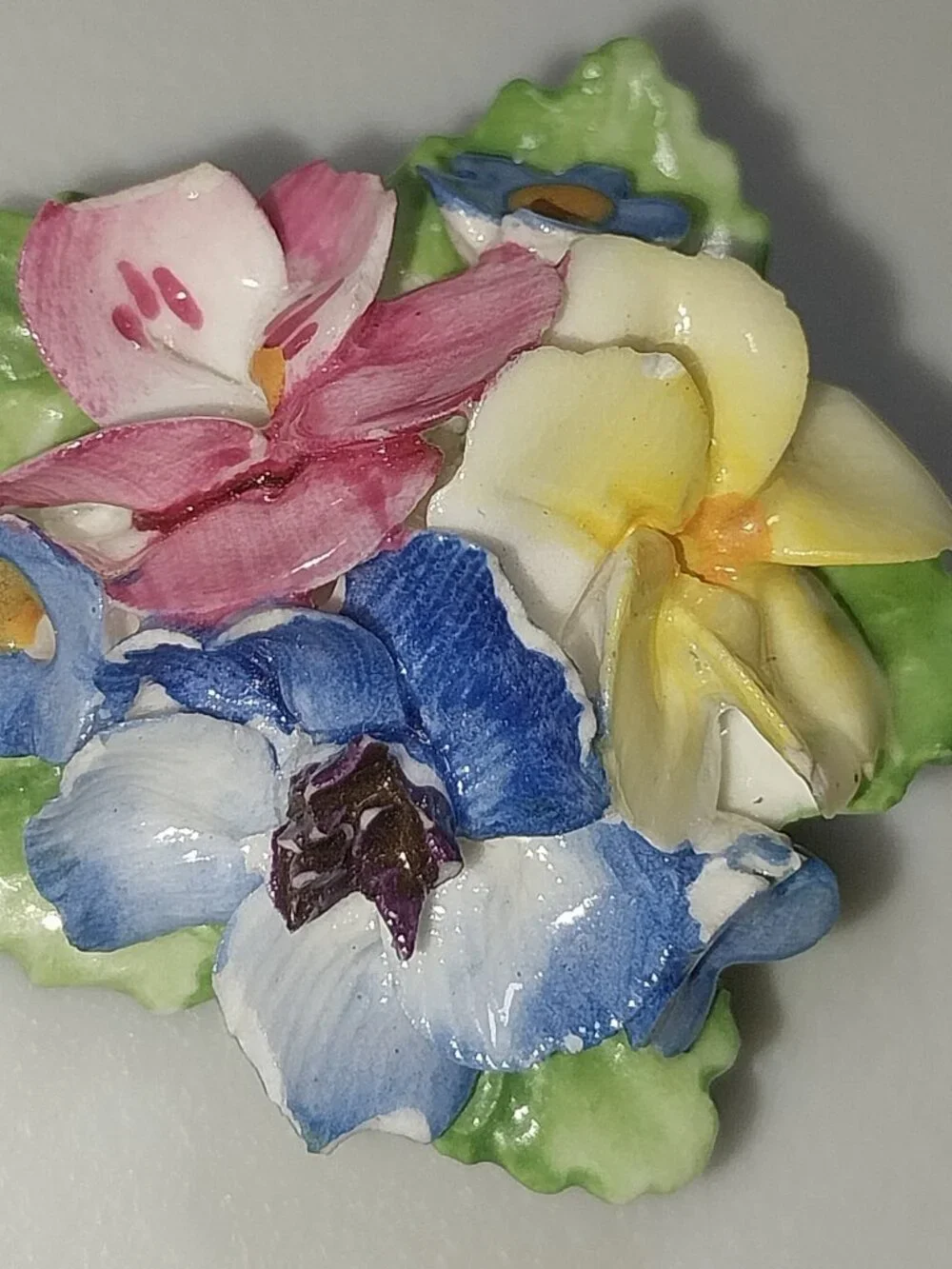 Vintage Coalbrook China Porcelain Bouquet Brooch/Pin Made in England